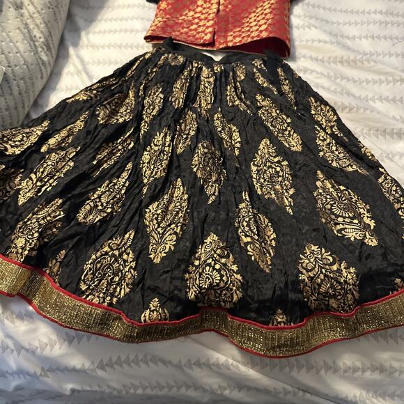 Small Kids Lehenga Choli 2 pc dress Baby Girls Lehenga Top Designer 12-18 Month - Picture 5 of 8